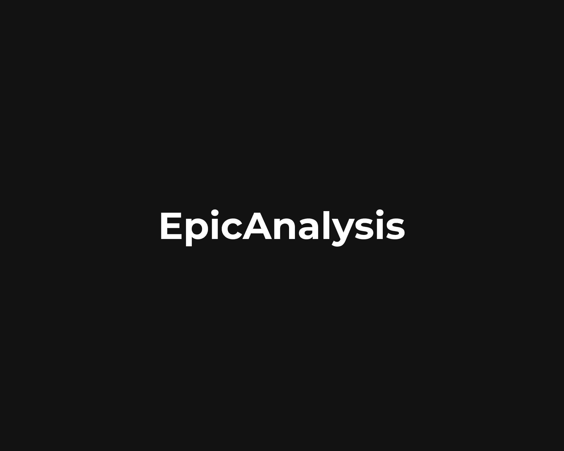 EpicAnalysis research project cover